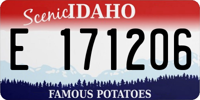 ID license plate E171206