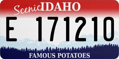 ID license plate E171210