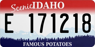 ID license plate E171218