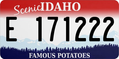 ID license plate E171222