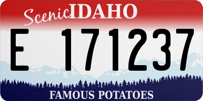 ID license plate E171237