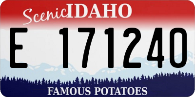 ID license plate E171240