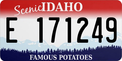 ID license plate E171249