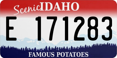 ID license plate E171283