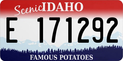 ID license plate E171292