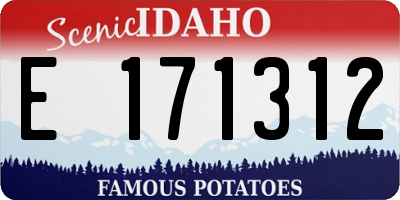 ID license plate E171312