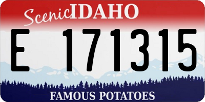 ID license plate E171315