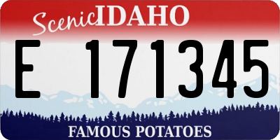 ID license plate E171345
