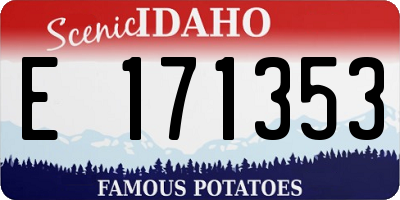 ID license plate E171353