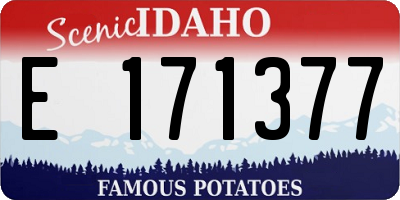 ID license plate E171377