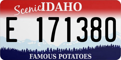 ID license plate E171380