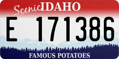 ID license plate E171386