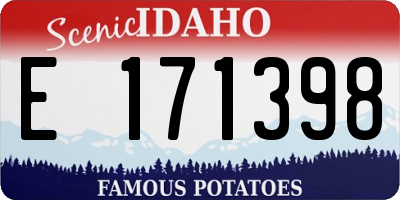 ID license plate E171398