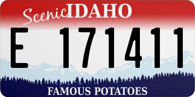 ID license plate E171411