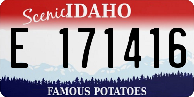 ID license plate E171416