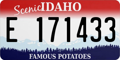 ID license plate E171433