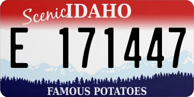 ID license plate E171447