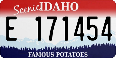 ID license plate E171454