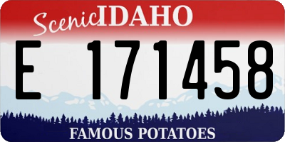 ID license plate E171458