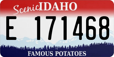 ID license plate E171468