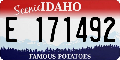 ID license plate E171492