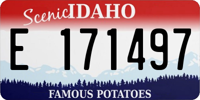ID license plate E171497
