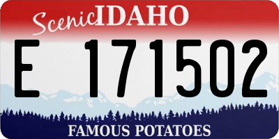 ID license plate E171502