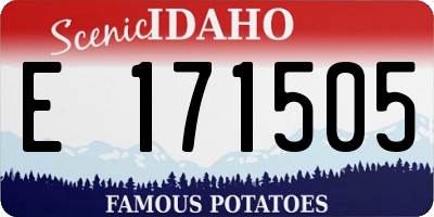ID license plate E171505