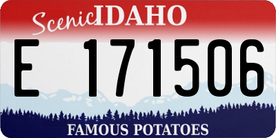 ID license plate E171506