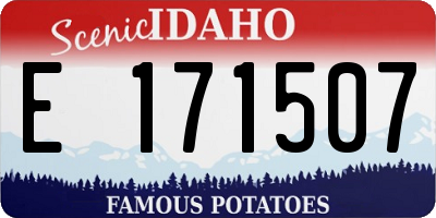 ID license plate E171507