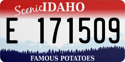ID license plate E171509