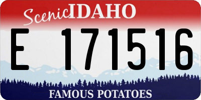 ID license plate E171516