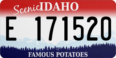 ID license plate E171520