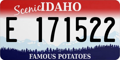 ID license plate E171522