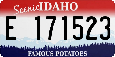 ID license plate E171523