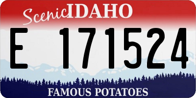ID license plate E171524