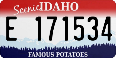 ID license plate E171534