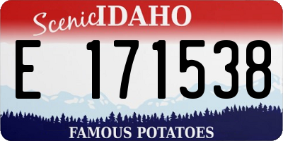 ID license plate E171538