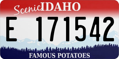 ID license plate E171542