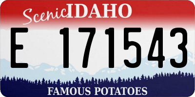 ID license plate E171543