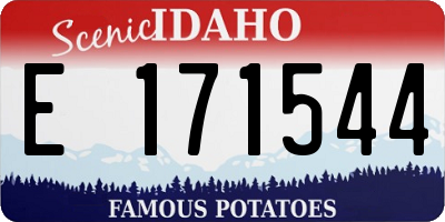 ID license plate E171544