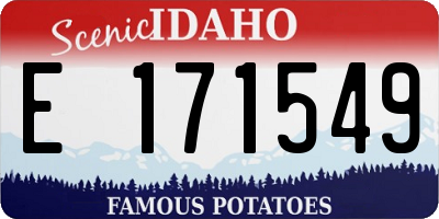 ID license plate E171549