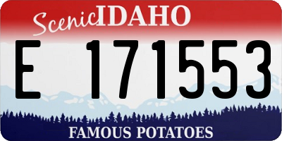 ID license plate E171553