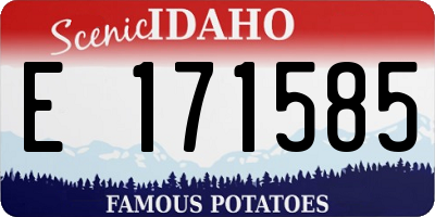 ID license plate E171585