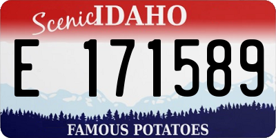 ID license plate E171589