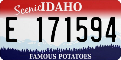 ID license plate E171594