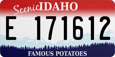 ID license plate E171612