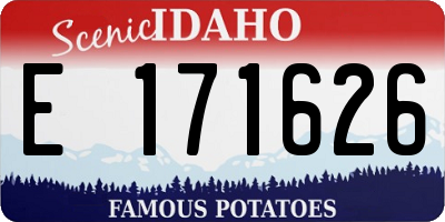ID license plate E171626