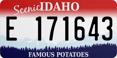 ID license plate E171643