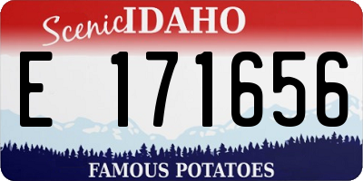 ID license plate E171656